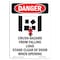 Signmission OSHA Danger Sign, Crush Hazard From, 10in X 7in Decal, 7" W, 10" L, Portrait, Crush Hazard From OS-DS-D-710-V-1819 - alternate 1